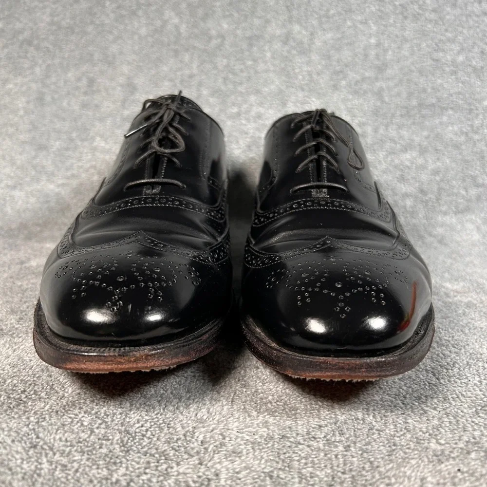 Johnston & Murphy Oxford Dress Shoes Limited Wingtip 10 D Black Leather 24-93210